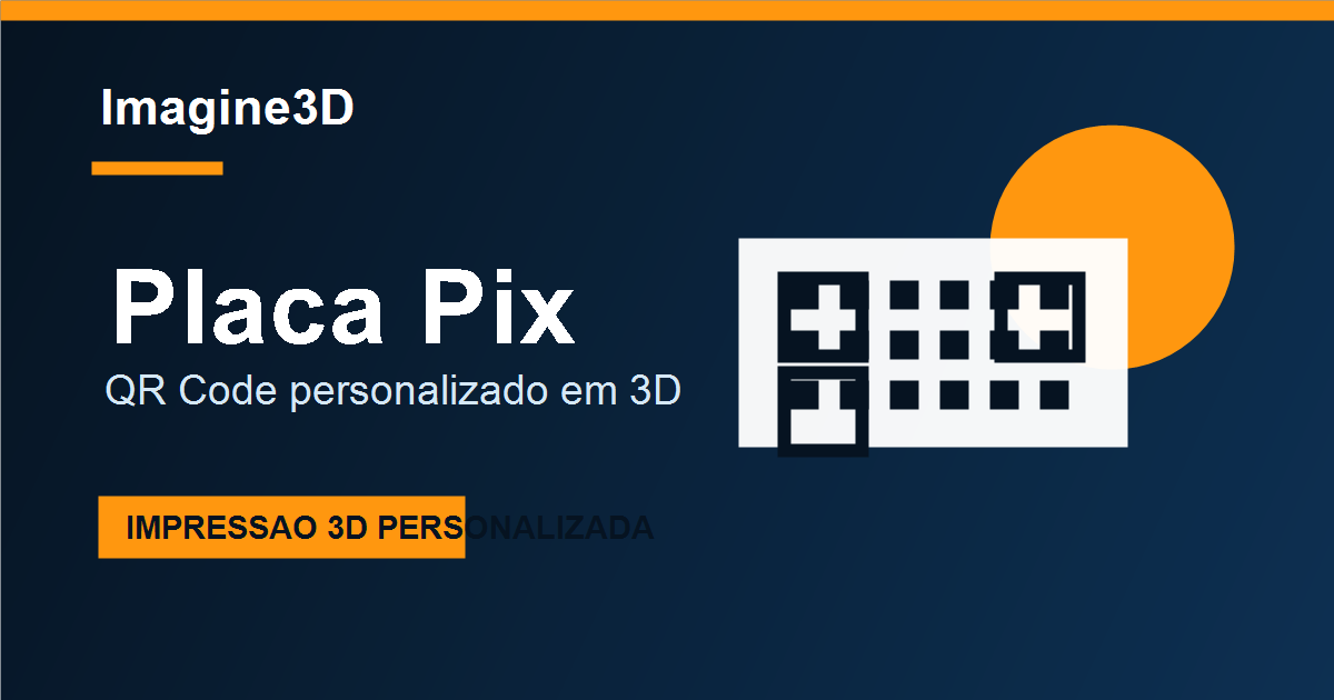 Placa Pix personalizada em 3D